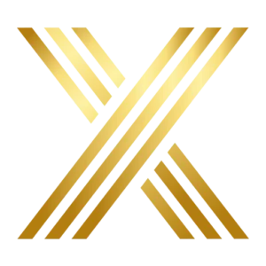 Axis Solicitors golden X shaped branding