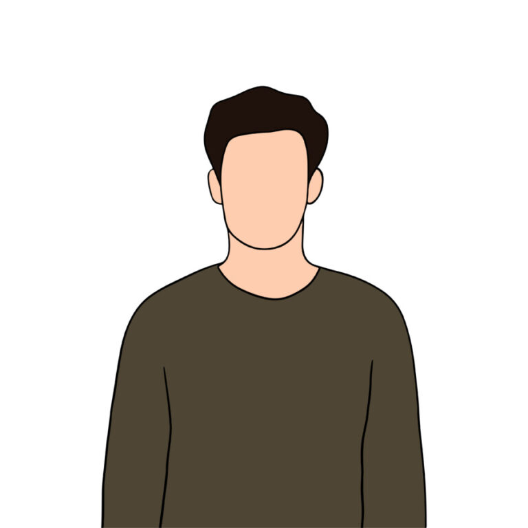 A faceless male avatar