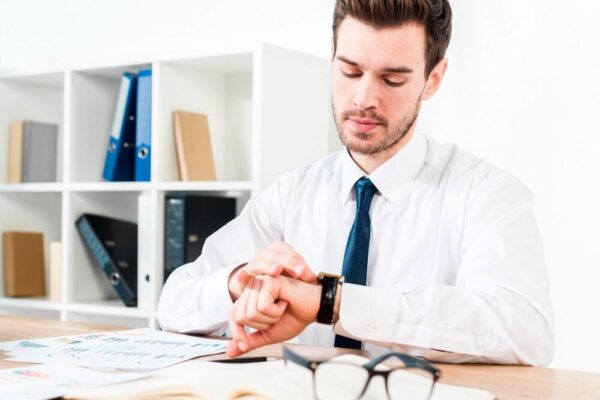 (In the image a solicitor can be seen facing delays and managing time) 