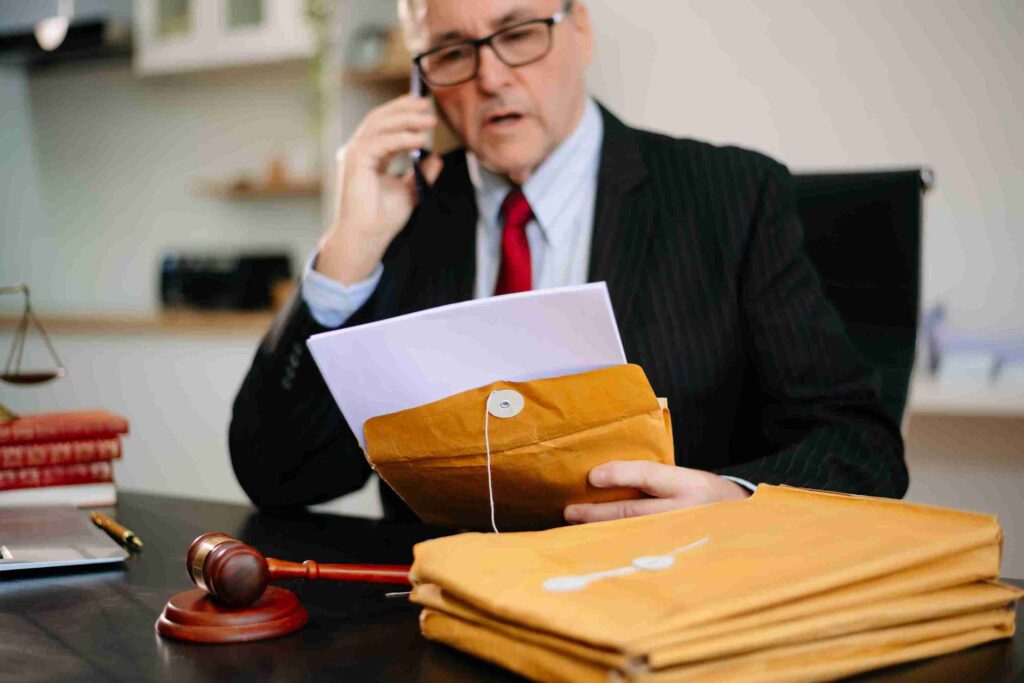 In the image it can be seen that the solicitor is checking how strong the civil litigation case is. Do I Have a Strong Civil Litigation Case