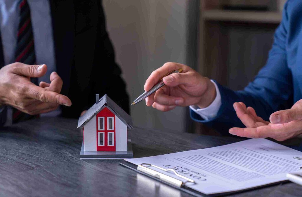 In the image we can see property conveyancing process is being showcased