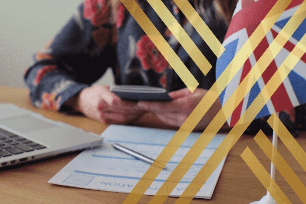 Applicant preparing a visa application form under the new UK Immigration Policy Version 3.0