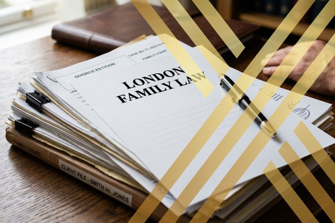 Close-up of legal documents related to London family law and a pen on a table, symbolising family law agreements and proceedings in London.