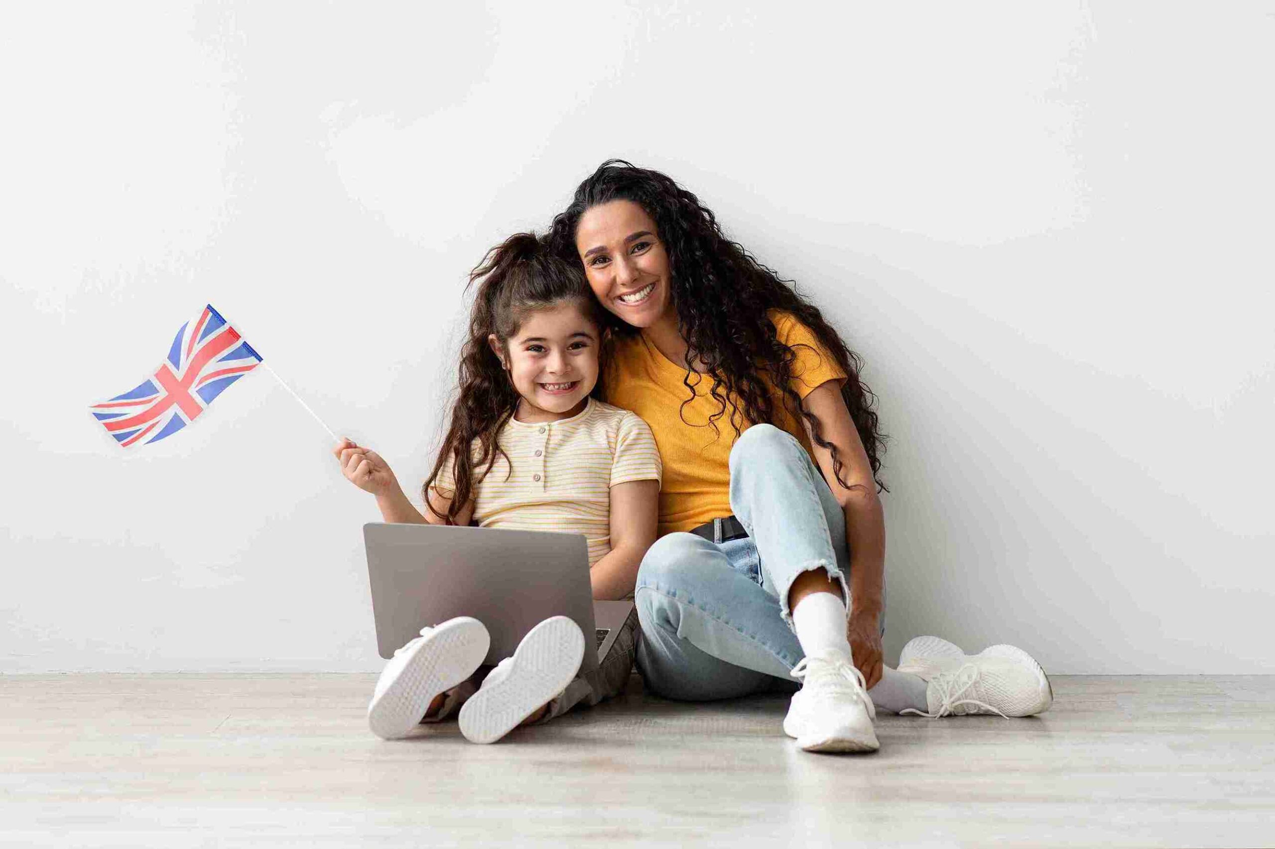 Smiling flag leaning on adult female scaled.