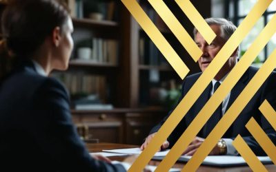 The image depicts a person sitting in a lawyer's chamber, engaged in a discussion about the EU Settlement Scheme, focusing on topics such as settled status and the application process for EU citizens living in the UK. The lawyer appears to be explaining the implications of pre settled status and the rights of eligible family members under the scheme