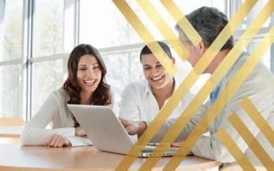 (A happy couple discussing partner visa UK requirements and application strategies with an immigration solicitor on a laptop.)