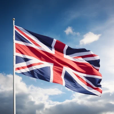 A photo of a UK flag, a familiar symbol to clients considering the UK Ancestry Visa route to UK immigration.